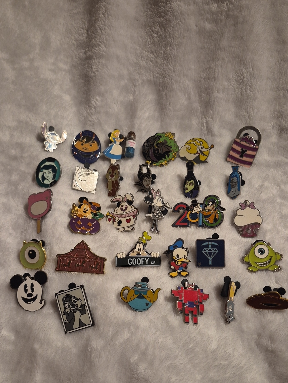 Disney Enamel Character Pin Lot